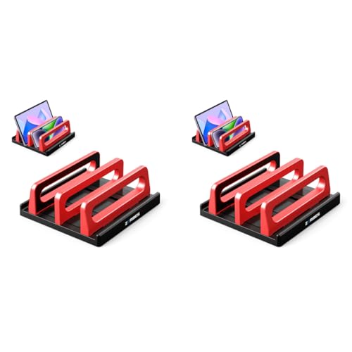 ZORBES® Adjustable Size Vertical Laptop Stand Slot for Desk Foldable Ventilated Riser for Gaming DJ Office Use Safe Practical Support Apple Other Laptops 2PCS ZORBES® Adjustable Size Vertical Laptop Stand Slot for Desk Foldable Ventilated Riser for Gaming DJ Office Use Safe Practical Support Apple Other Laptops 2PCS